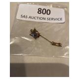 10 karat gold DeMolany Masonic order shield pin