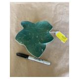 Vintage grape leaf art pottery wall pocket