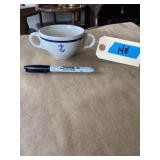 Unique two handle Naval mug. Buffalo, New York