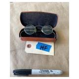 Vintage Shuron round lens glasses 1940s World War