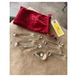 Vintage hanging wired chandelier crystal prisms