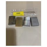 Vintage zippo lighters.  2001, 2004, 2006