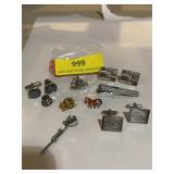 Vintage cufflinks and Tie tacs