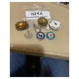 Collection of vintage pins and pendants