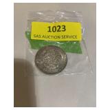 1968 commemorative Olympic silver coin 25