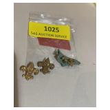 Vintage Boy Scout eagle brass pins