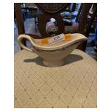 Vintage sterling desert tan gravy boat 10 inches