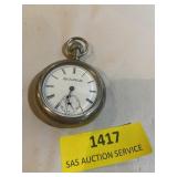 Vintage Elgin pocket watch with train on back