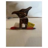 Vintage steer toothpick holder