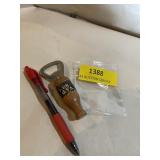 Vintage Vat 69 wooden bottle opener