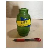 Vintage green glass bottle