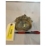 Chinese carved grey soapstone dish