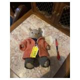 Handmade bear with pants and jacket