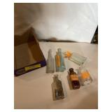 Collection of antique small glass bottles
