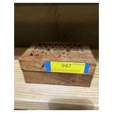 Wood carved box with lid