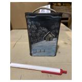 Painted vintage Prince Albert can