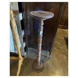 Tall wood spindled plant stand 37 x 9 1/2