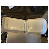 Enamel ware  pans  12 x 9 and 12 x 8