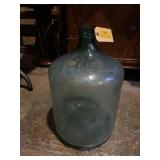 5 gallon aqua colored glass bottle