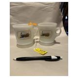 Vintage Avon train shaving mugs