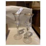 Gold rimmed champagne  flutes
