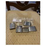 Assorted pocket lighters, some engraved