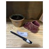 Two small ceramic planters