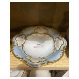 Mid-century ornate painted serving bowl about 10