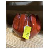 Royal Hager red vase 5 inches tall 6 inches wide