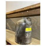 19th century salt, glazed stoneware jug about 12