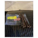 Vintage square head nails, 5 inch