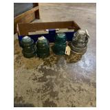 Collection of insulators  Ohio Valley glass