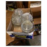 Clear glass insulators. Hemingray