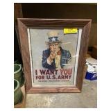 Recruitment poster for US Army 16 x 13