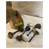 collection of vintage door knobs