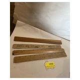 Vintage wood rulers