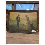 Framed picture .very old.  Production of the