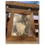 Vintage wood frame print 17 x 15
