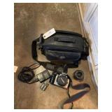 Canon rebel DSLR camera with extra lens and