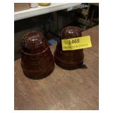 MarCrest salt and pepper shakers beehive style
