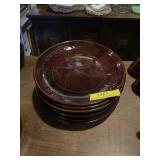 MarCrest dinner plates. Daisy and dots. eight