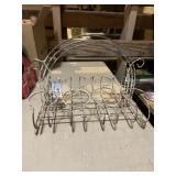 Vintage wire basket that can hold eight bottles