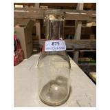 Vintage glass 1 quart milk bottle