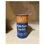 Elkayï¿½s  moth fume crystals.  metal can