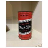 1950s flat top black label beer can