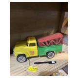 1960s Hubly metal truck with livestock trailer