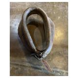 Antique leather mule collar
