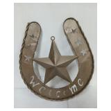 Metal welcome sign 22 x 20