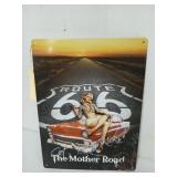 Metal route 66 sign 16x12