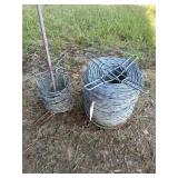 Partial roll of slick wire, small amount of two